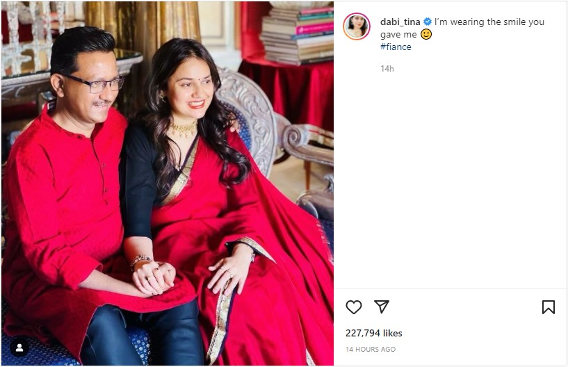 Tina Dabi with new husband to be